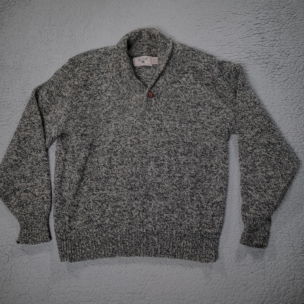 Vintage 80s Great Plains Clothing CO Sweater Made In USA Wool Blend Mens Large